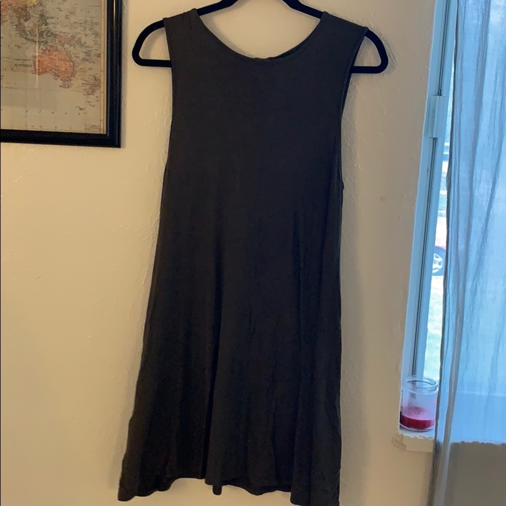 Forest green tank summer dress